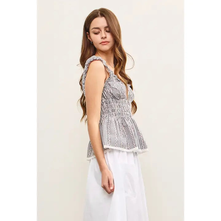 Sleeveless Peplum Top