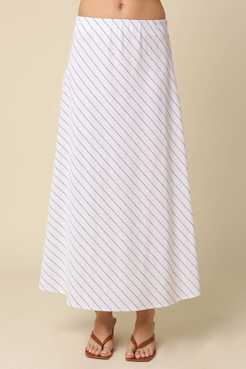 The Diagonal Stripe Maxi Skirt