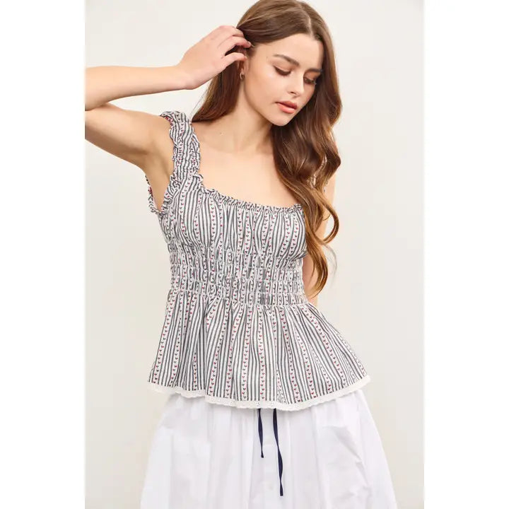 Sleeveless Peplum Top