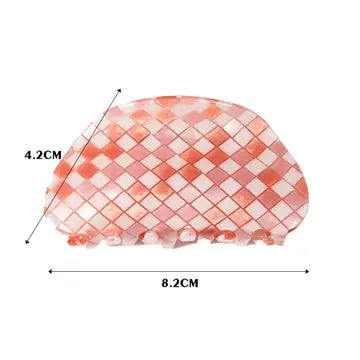 Checkered hair clip