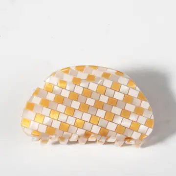 Checkered hair clip