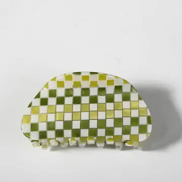 Checkered hair clip