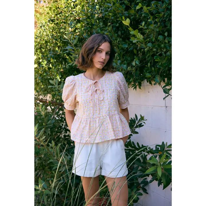 Puff-sleeve Top