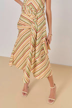The Cotton Tie-Front A-Line Skirt