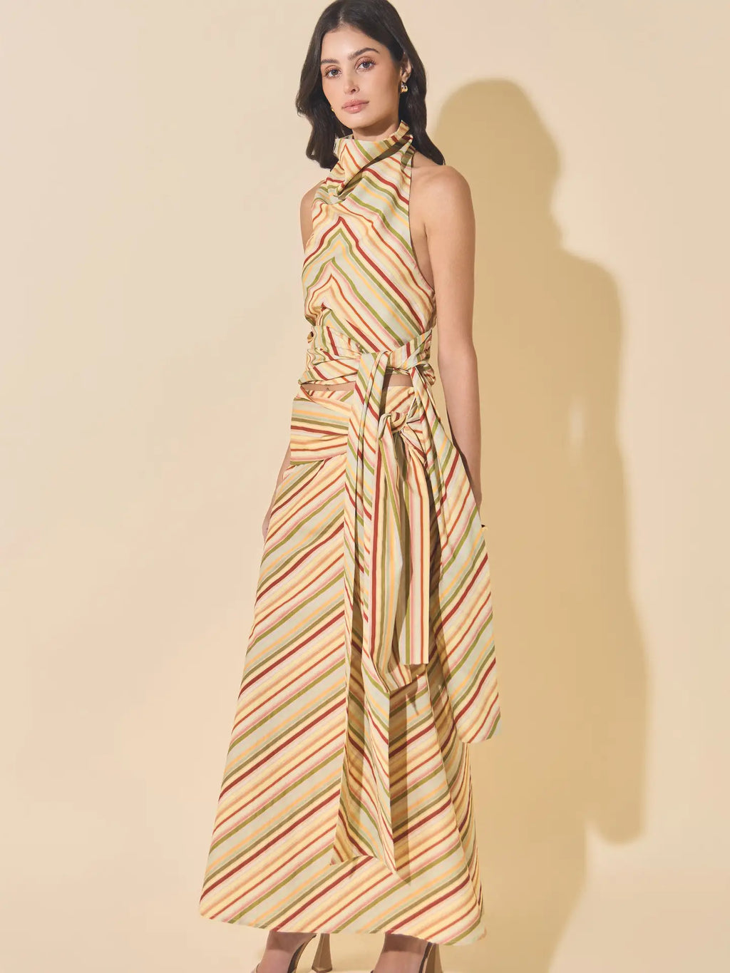 The Cotton Tie-Front A-Line Skirt