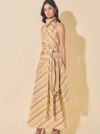 The Cotton Tie-Front A-Line Skirt