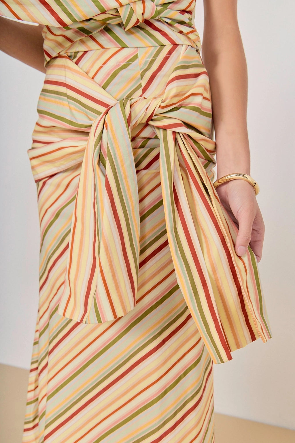 The Cotton Tie-Front A-Line Skirt