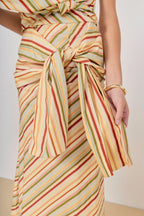 The Cotton Tie-Front A-Line Skirt