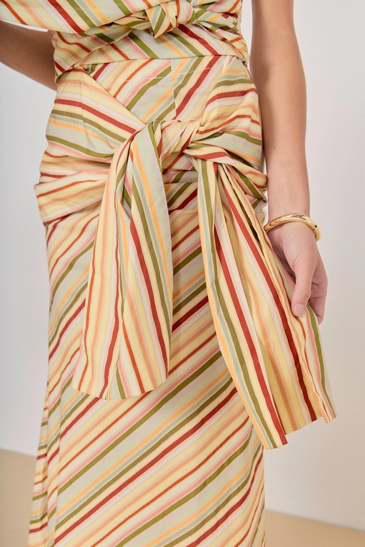 The Cotton Tie-Front A-Line Skirt