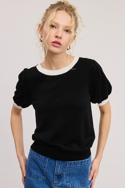Puff Short Sleeve Cotton Top