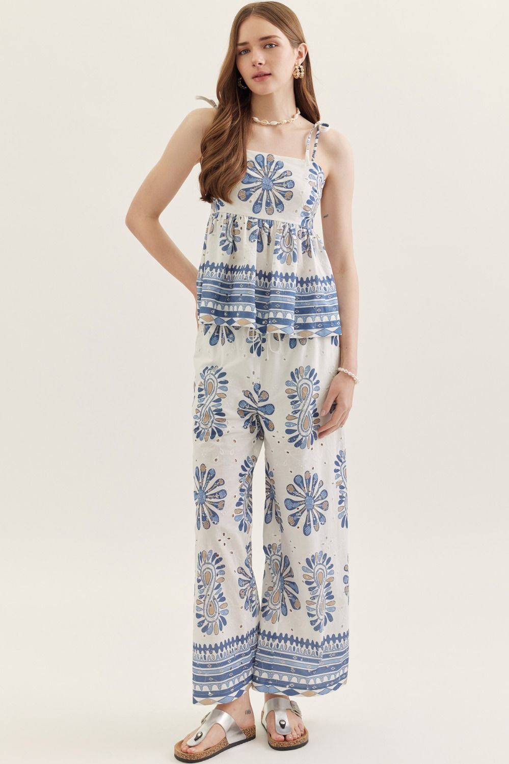 The Ivy Printed Peplum Tank