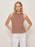 The Campari Textured High‑Neck Tank — Fitted Sustainable Rib