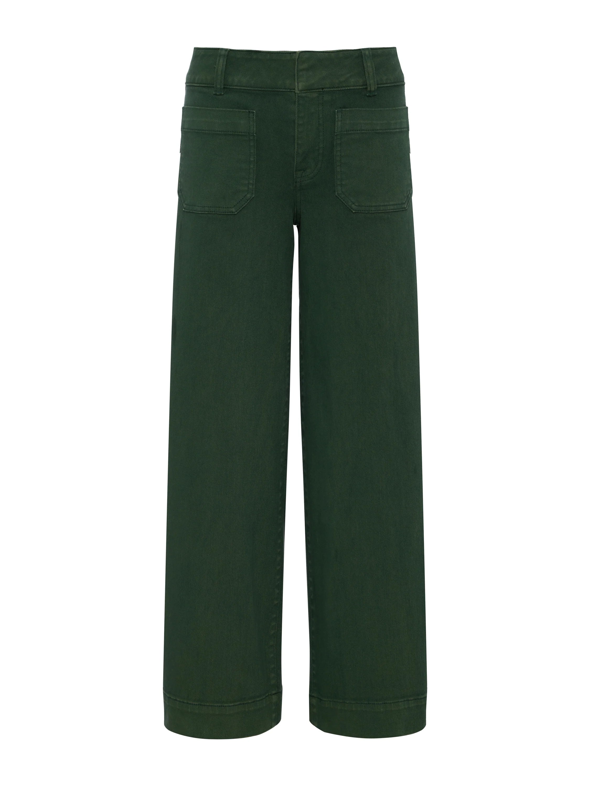 The Wide Leg Ankle Length Pants – Lightweight Standard Rise with Patch Pockets