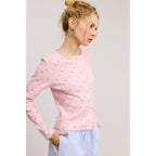 Floral Pointelle Top