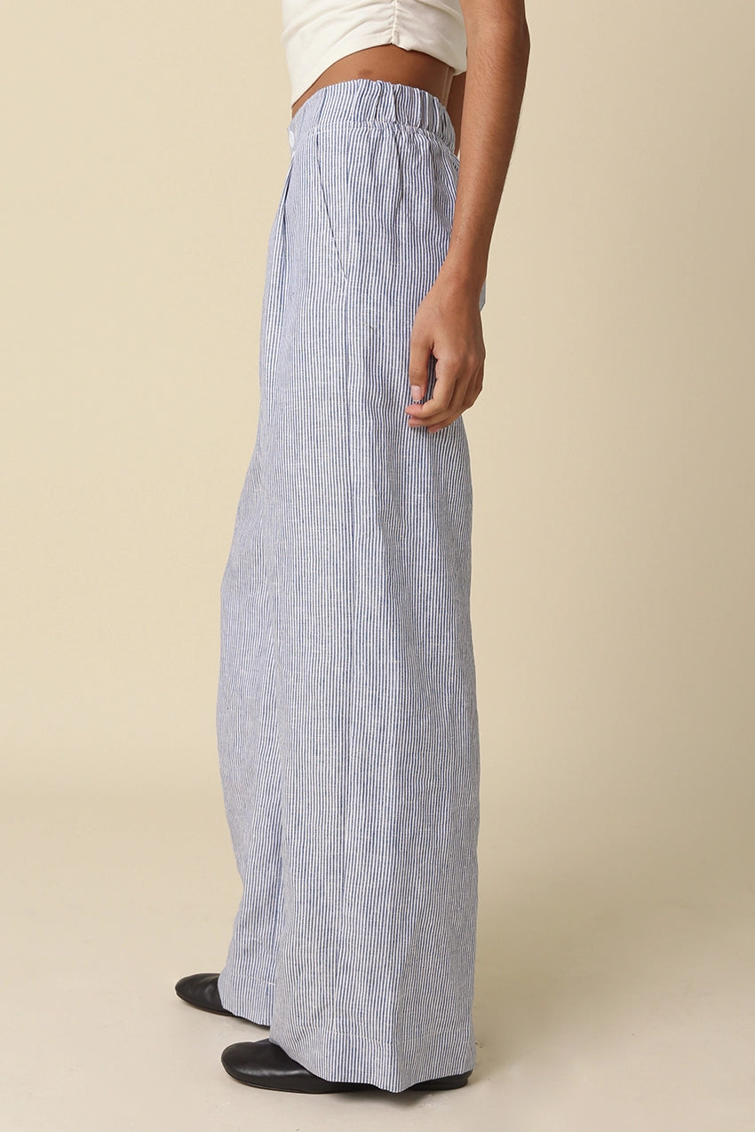 The Ellen High Waisted Linen Flare Pants