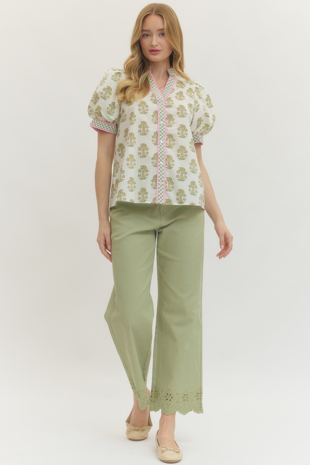 The Contrast Gingham Top