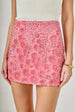 The Floral Sequin Mini Skirt