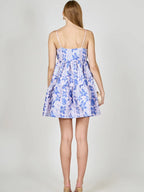 The Metallic Floral Jacquard Mini Dress