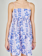 The Metallic Floral Jacquard Mini Dress