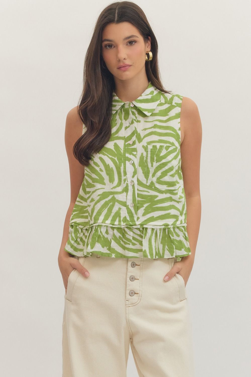 The Animal Print Sleeveless Top
