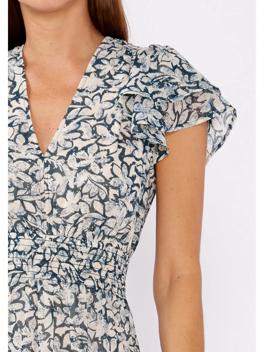 The Floral Open Back Mini Dress