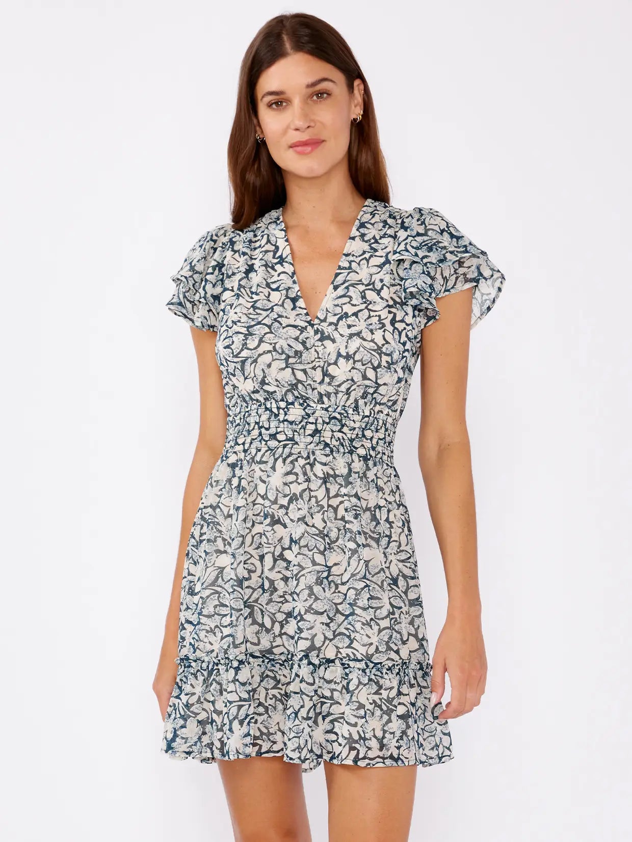 The Floral Open Back Mini Dress