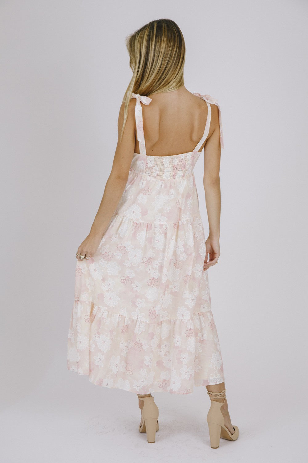Full Bloom Ruffle Midi Dress