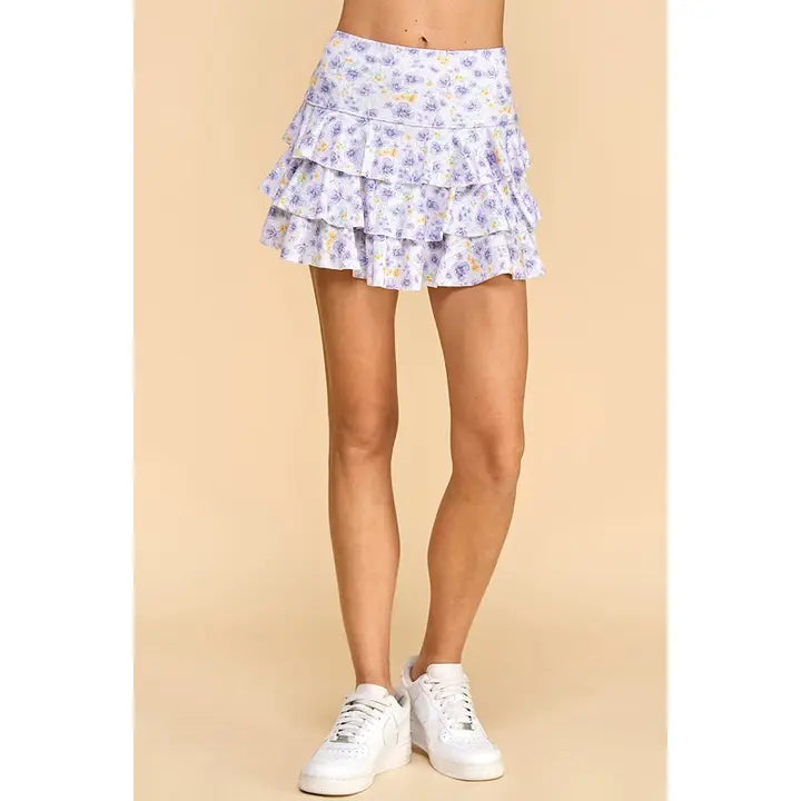 Floral Athletic Skirt
