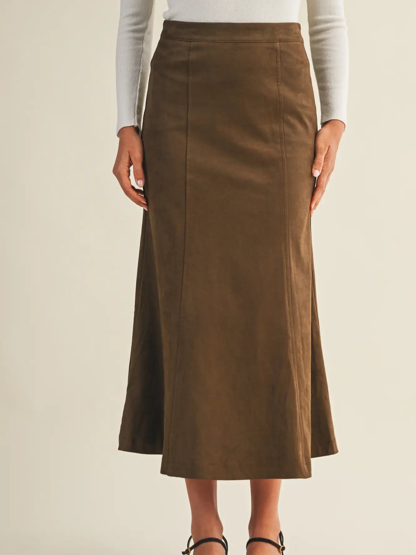 Suede Maxi Skirt