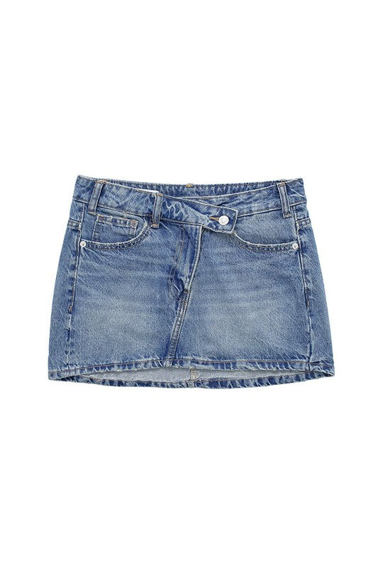 Low Waist Jean Skirt