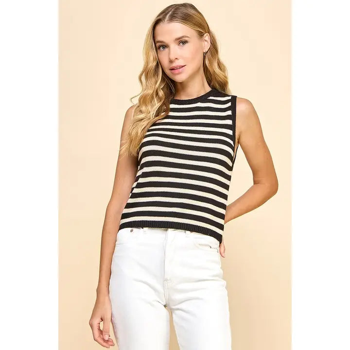 Striped Sleeveless Top
