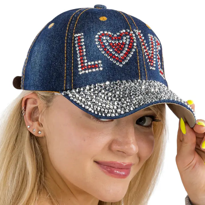 Bling Love Baseball Cap