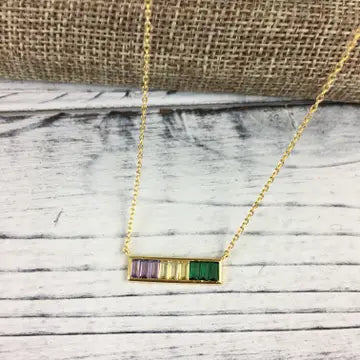 Mardi Gras Gemstone Necklace