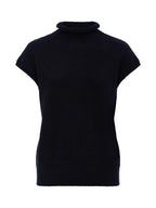 The Rolled Mock Neck Cap Sleeve Top