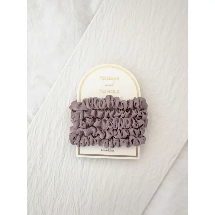 5-Piece Thin Silky Scrunchies Set — Lightweight Satin Hair Ties