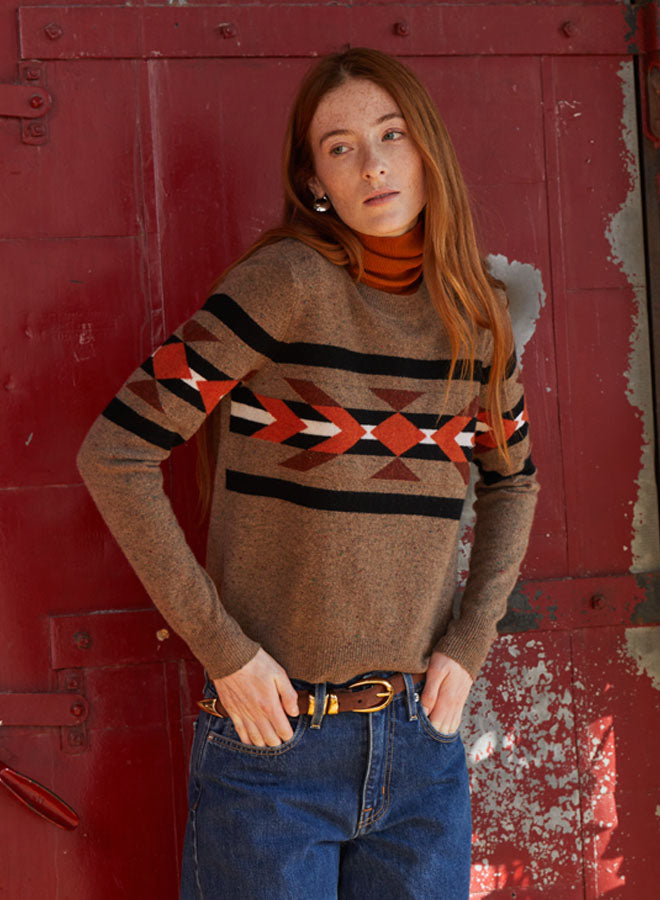 The Southwest Intarsia Cashmere Sweater