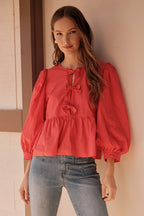 Bow Tie Peplum Top