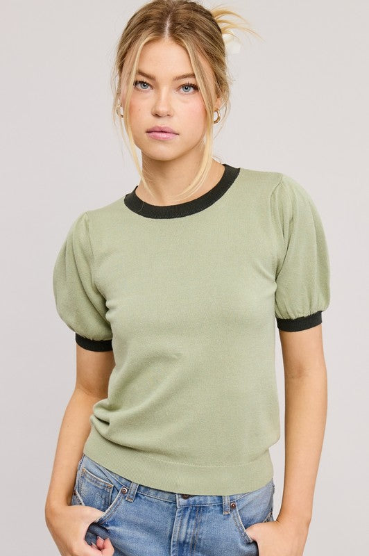 Puff Short Sleeve Cotton Top