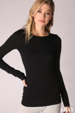 Crew Neck Long Sleeve Seamless