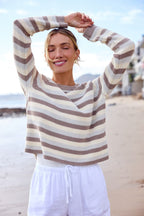 The Alexa Stripe Knit Pullover