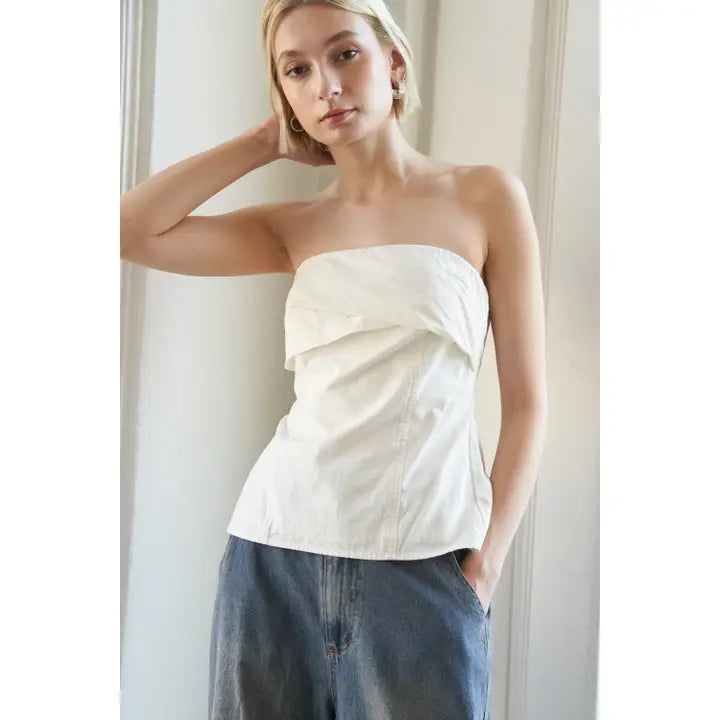 The Solid Strapless Top