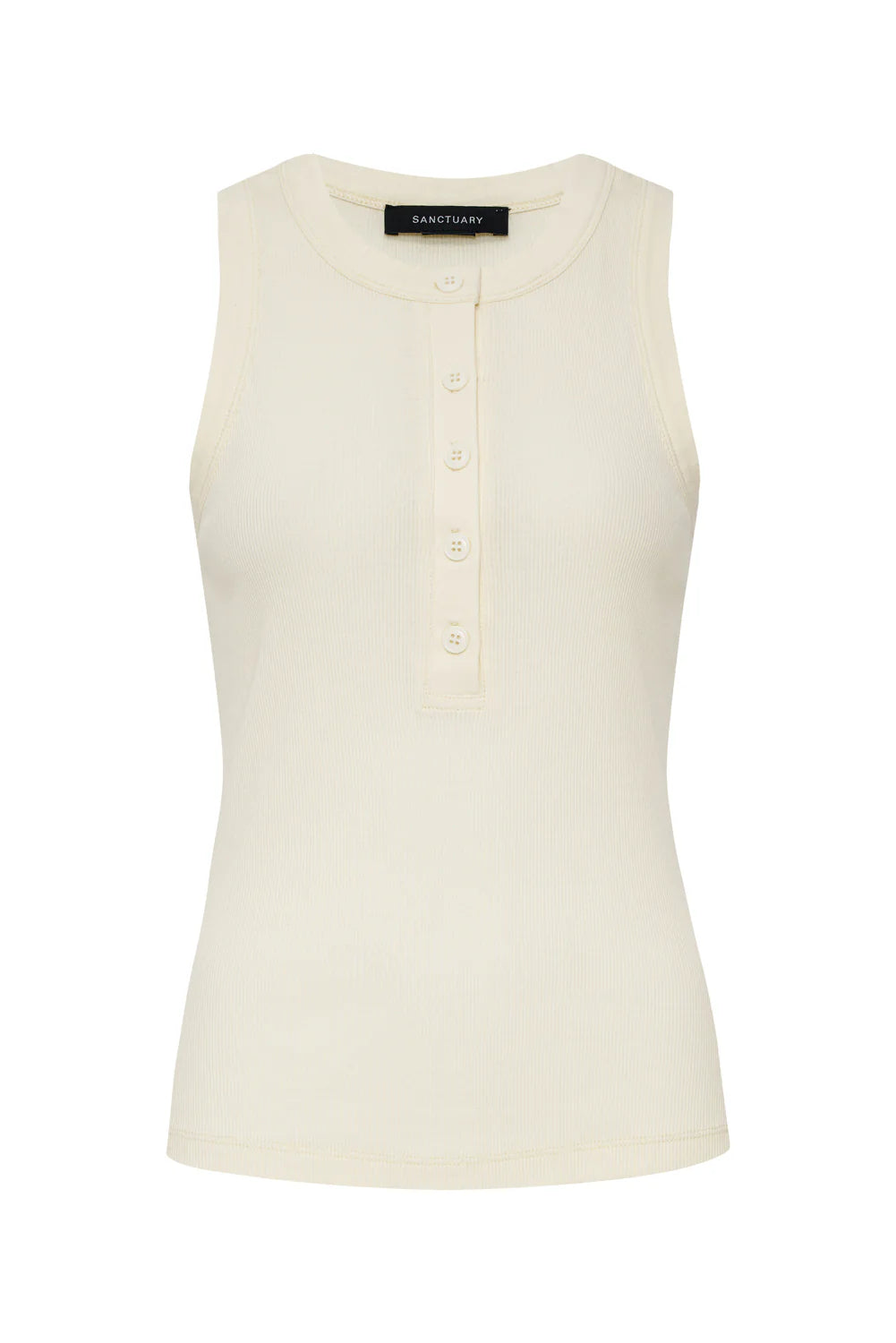 The Textured High Neck Tank - Sustainable Ribbed Layering Top