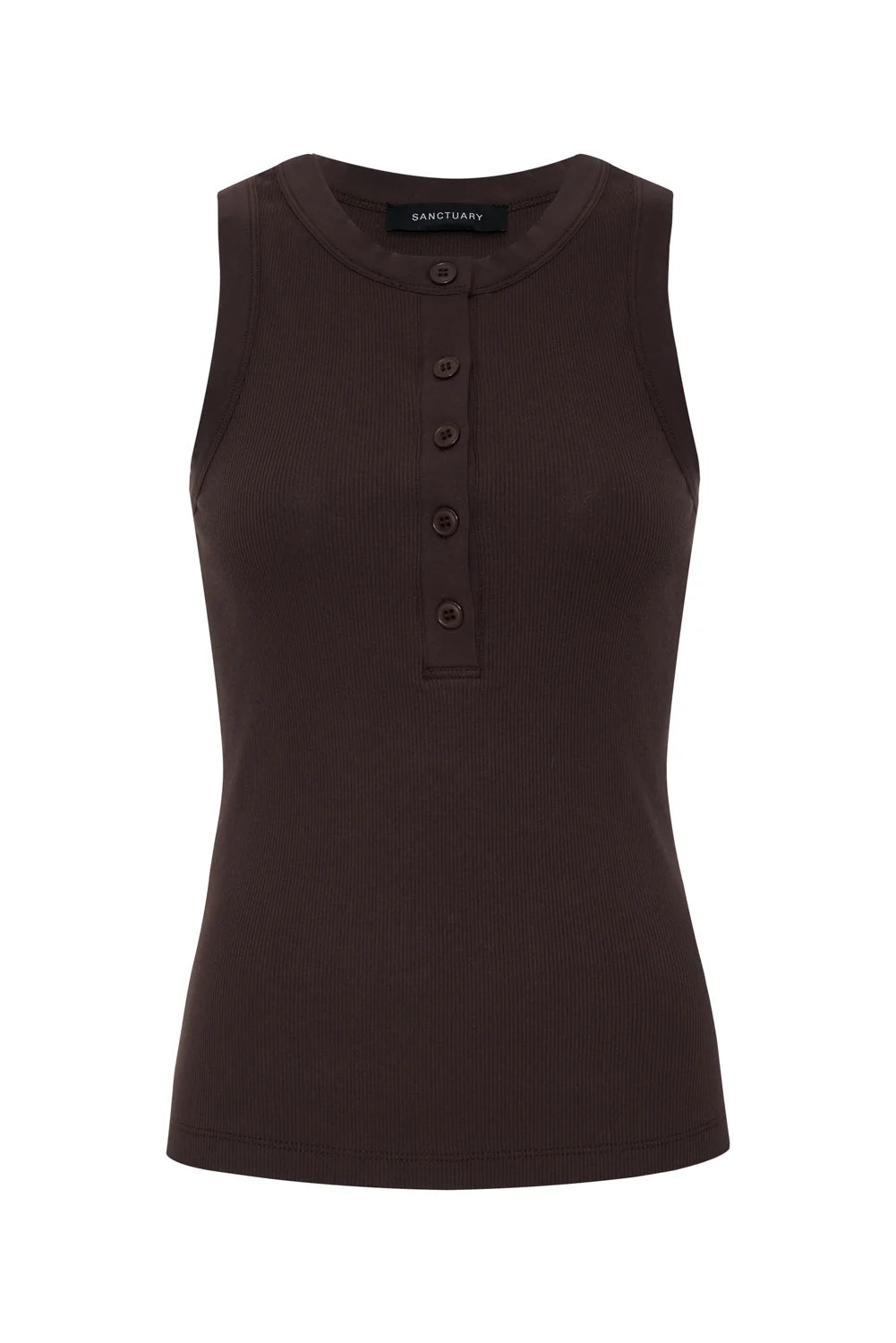 The Textured High Neck Tank - Sustainable Ribbed Layering Top