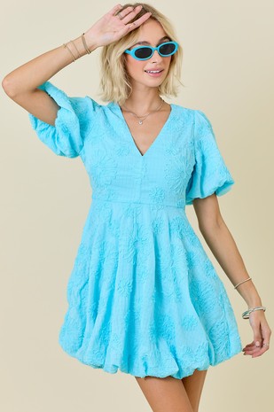 V-Neck Bubble Dress