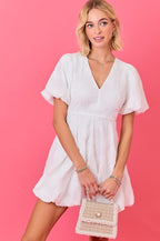 V-Neck Bubble Dress