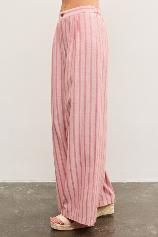Wide Leg Woven Trousers