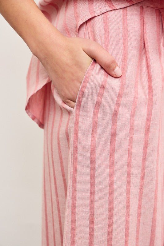 Wide Leg Woven Trousers