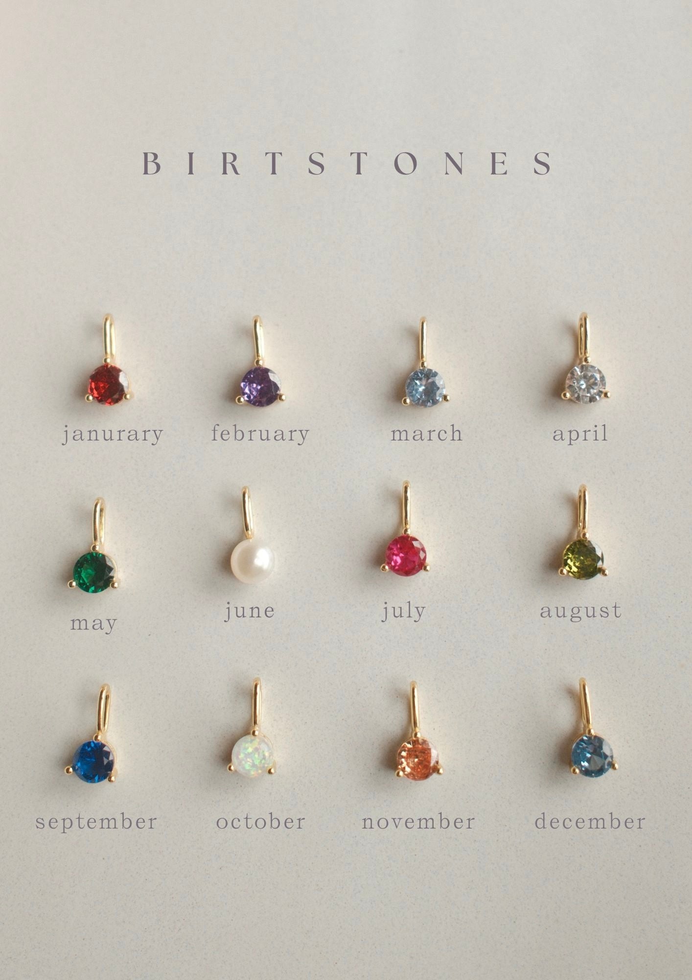 Birthstone Charms