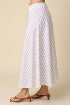 The Diagonal Stripe Maxi Skirt