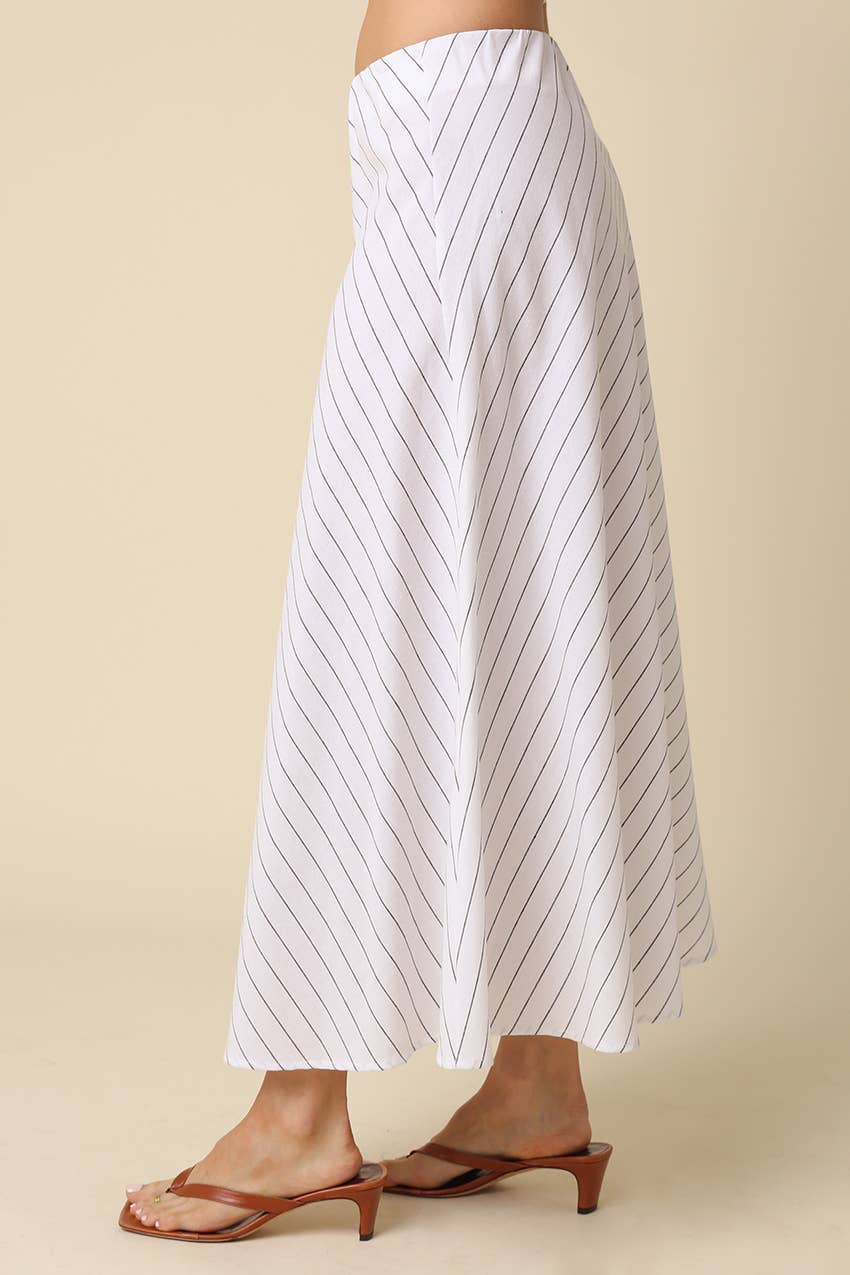 The Diagonal Stripe Maxi Skirt